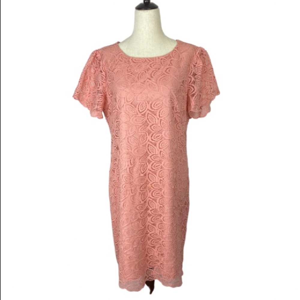 Ann Taylor Factory Peach Lace Dress